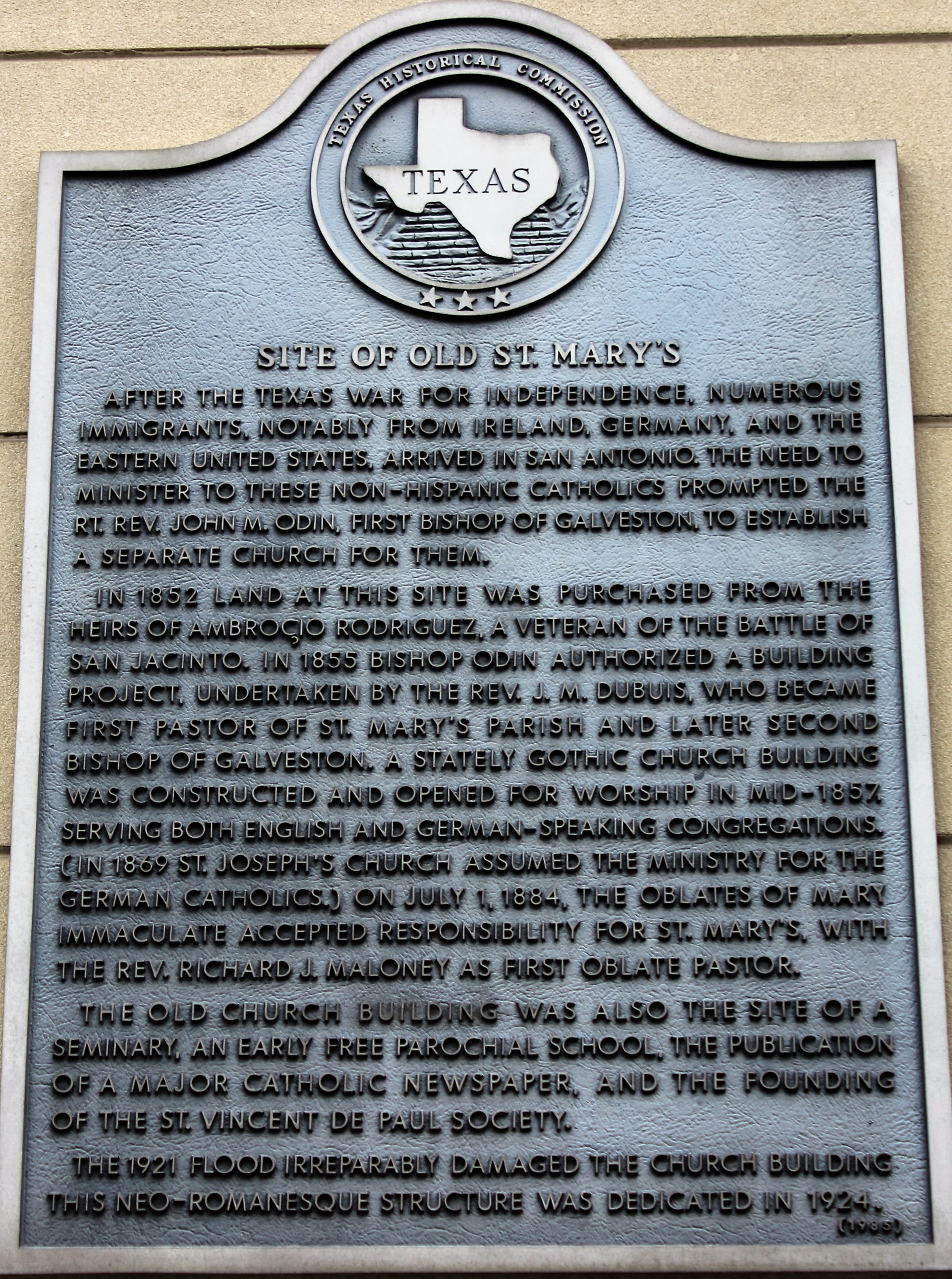 Site of Old St. Mary’s – San Antonio, Texas